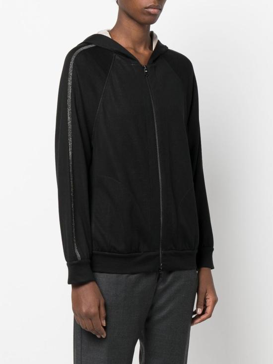  브루넬로 쿠치넬리 후드 티셔츠 MD828SM606C9185 BLACK - BRUNELLO CUCINELLI