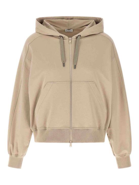 26SS 브루넬로 쿠치넬리 후드 티셔츠 MH827HZ506C9272 BEIGE