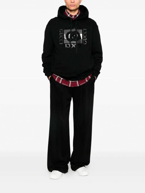 26SS 구찌 프린트 디테일 코튼 저지 스웨트셔츠 855976XJHNH1152 BLACK - GUCCI
