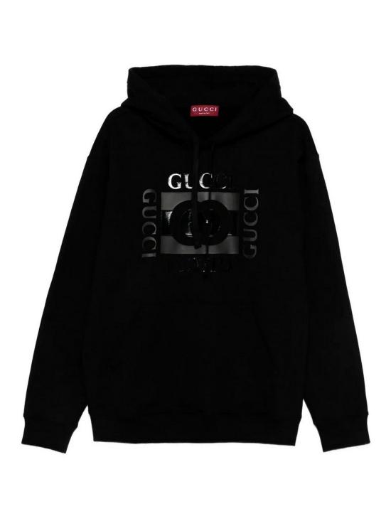 26SS 구찌 프린트 디테일 코튼 저지 스웨트셔츠 855976XJHNH1152 BLACK