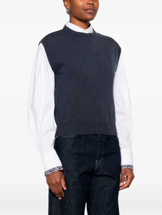 25FW 브루넬로 쿠치넬리 스웨터 M12212610C7186 BLUE - BRUNELLO CUCINELLI