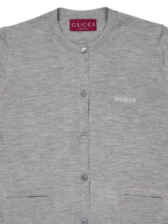 25FW 구찌 캐시미어 블렌드 가디건 830825XKEWD1014 GREY - GUCCI