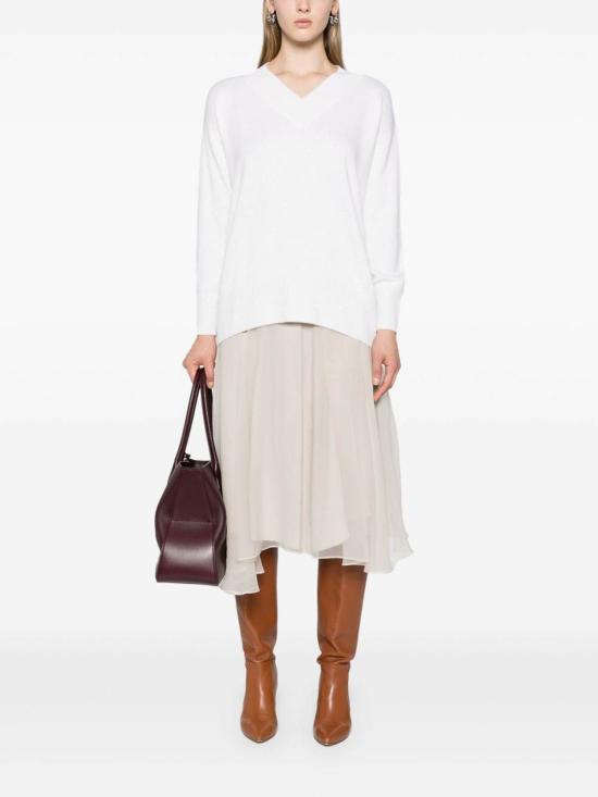  브루넬로 쿠치넬리 디아만테 캐시미어 실크 스웨터 M73539922CJ159 WHITE - BRUNELLO CUCINELLI