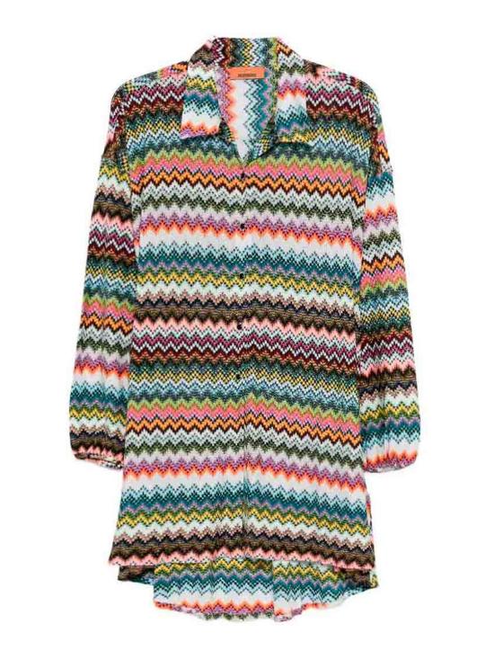 25FW 미소니 반팔 티셔츠 29MC24SK00BR014FSM9YJ MULTICOLOUR
