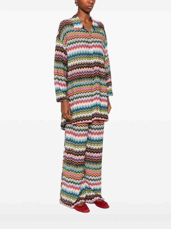 25FW 미소니 반팔 티셔츠 29MC24SK00BR014FSM9YJ MULTICOLOUR - MISSONI