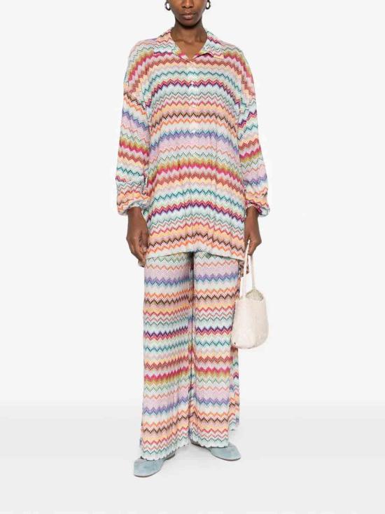 25FW 미소니 반팔 티셔츠 29MC24SK00BR014FSM9WV MULTICOLOUR - MISSONI