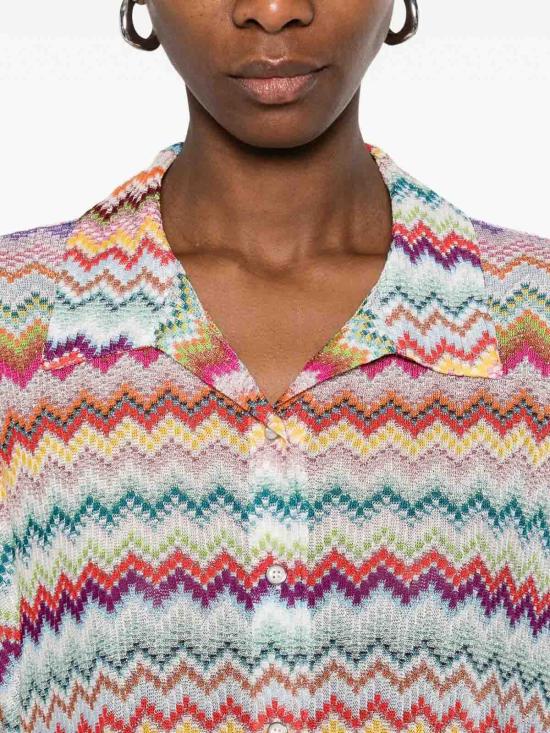 25FW 미소니 반팔 티셔츠 29MC24SK00BR014FSM9WV MULTICOLOUR - MISSONI