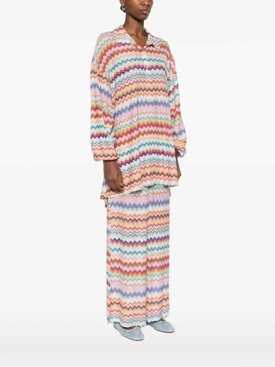 25FW 미소니 반팔 티셔츠 29MC24SK00BR014FSM9WV MULTICOLOUR - MISSONI