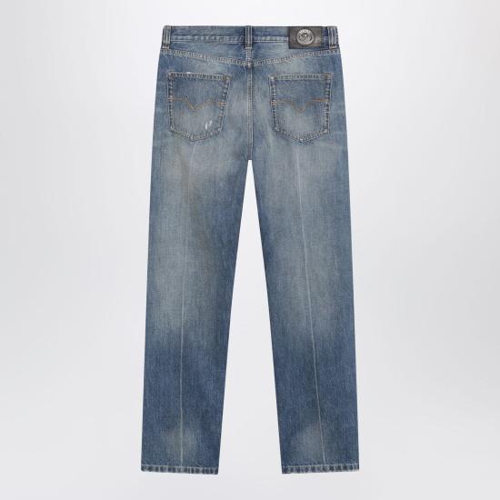 26FW 베르사체 스트레이트 팬츠 10254441A18405 1D800 BLUE - VERSACE