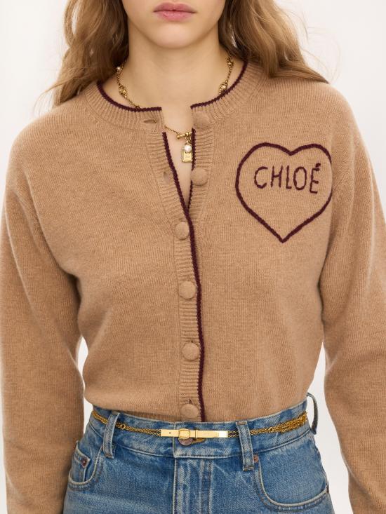 26FW 끌로에 가디건 CH26AMC15710 218 BLEACHED BROWN - CHLOE
