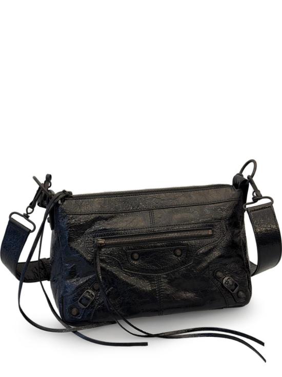 26FW 발렌시아가 르 시티 모토 스몰백 8660572ABEK 1000 BLACK