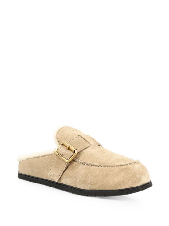 26FW 프라다 스웨이드 셔링 뮬 스웨이드 셔링 뮬 1R548OFZF10JFT F0F24 DESERTO - PRADA