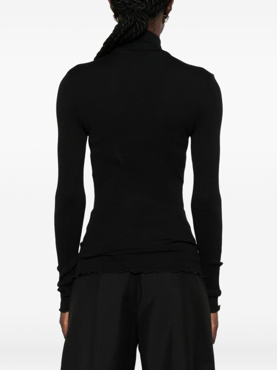 26FW 프라다 자수 로고 세미 크롭 긴팔 티셔츠 39700SOOO6080 F0002 NERO - PRADA