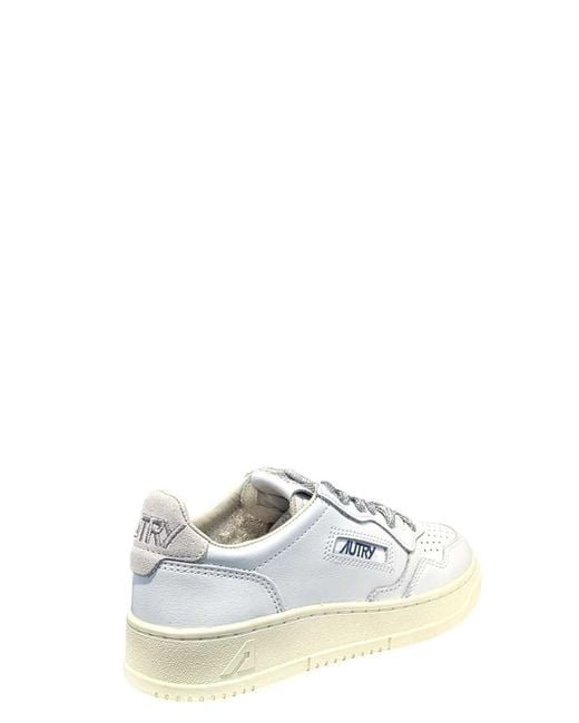 26FW 오트리 메달리스트 로우 레더 스니커즈 AULWSW03 WHITESILVER WHITE SILVER - AUTRY
