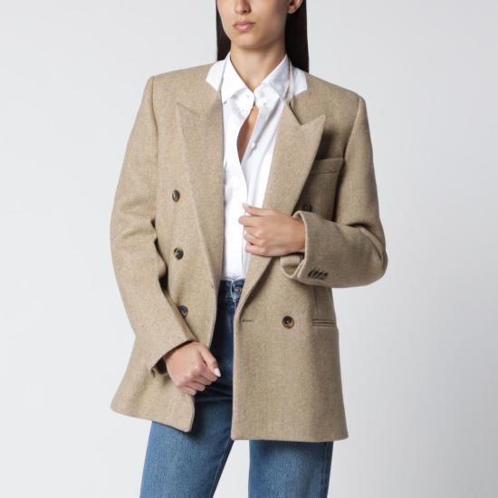26FW 빅토리아 베컴 수트 자켓 1326WJK007353CWO CM BEIGE