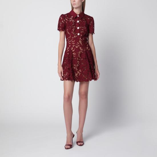 26FW 셀프 포트레이트 숏 원피스 PF26111SAPL BU BURGUNDY