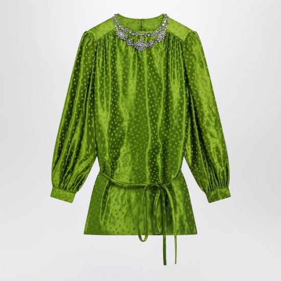 26FW 발렌티노 가라바니 미디 원피스 9B3AEC40AB8 0LD GREEN