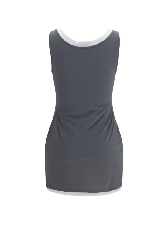 26FW 미우미우 미디 원피스 MF6438OOO122R F0276 GREY - MIU MIU