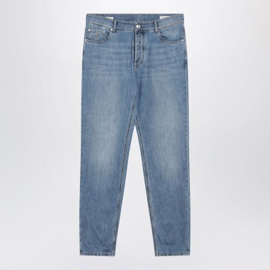 26FW 브루넬로 쿠치넬리 데님 트레디셔널 핏 파이브 포켓 트라우저 M0Z37D3210DE C1470 LIGHT BLUE