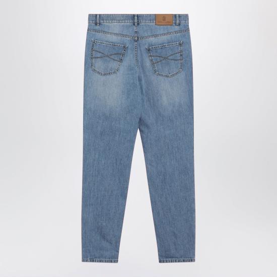 26FW 브루넬로 쿠치넬리 데님 트레디셔널 핏 파이브 포켓 트라우저 M0Z37D3210DE C1470 LIGHT BLUE - BRUNELLO CUCINELLI