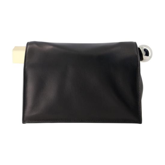 26FW 자크뮈스 론드 까레 클러치 BAW00356AC27L14 990 BLACK - JACQUEMUS