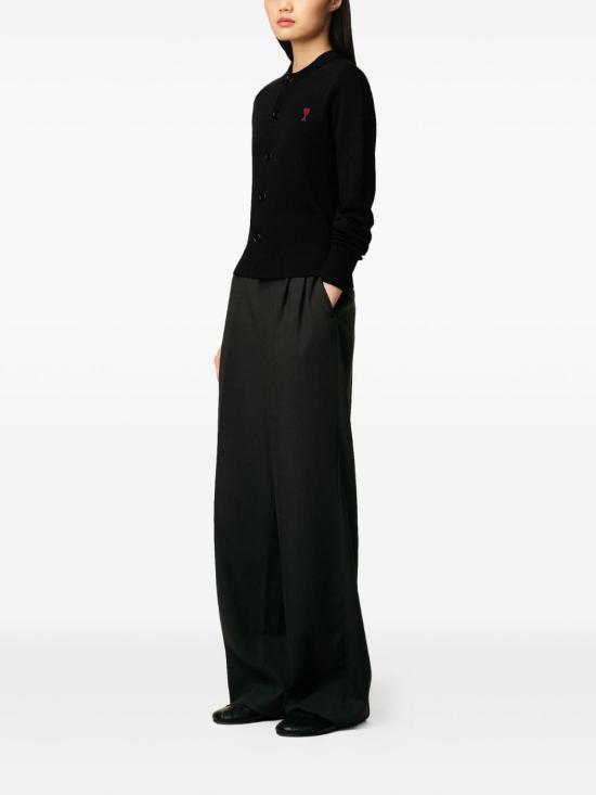 26FW 아미 크루넥 울 가디건 FKC361001 009 BLACK - AMI