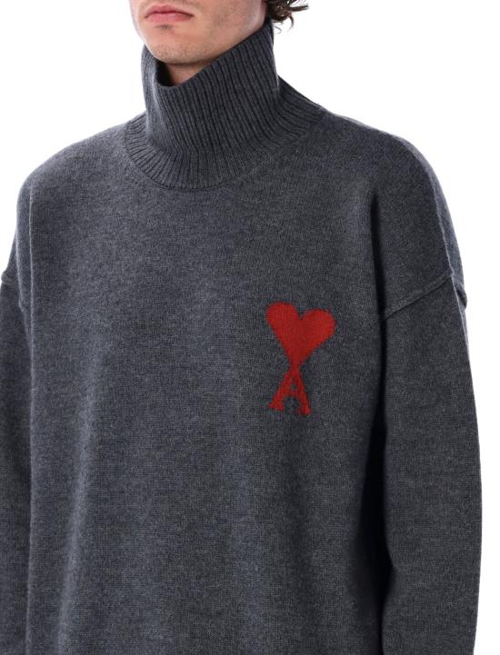 26FW 아미 ADC 터틀넥 스웨터 UKS839018 084 GREY - AMI