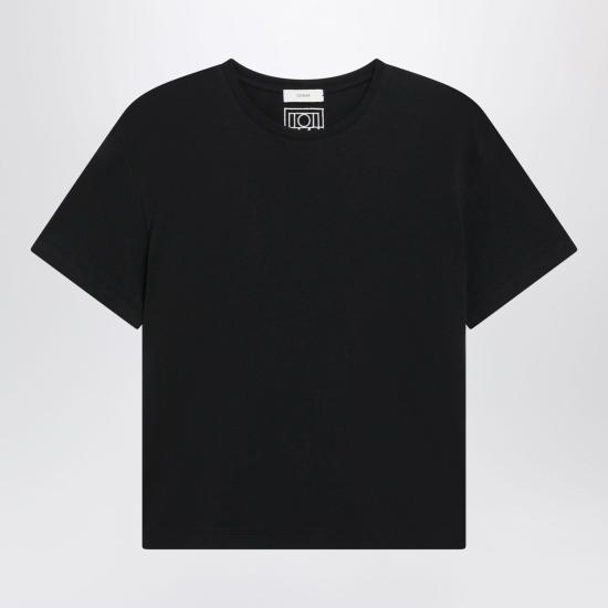 26FW 토템 클래식 오가닉 코튼 티셔츠 263WRT0529FB0502 001 BLACK