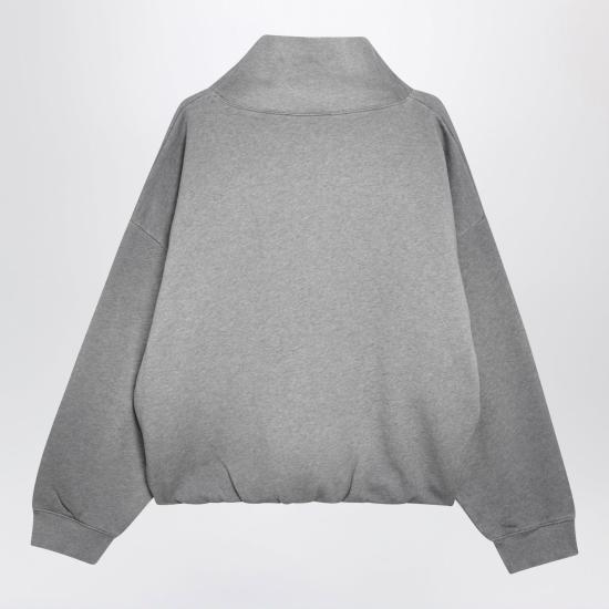 26FW 아크네 스튜디오 플리스 로고 스웨트셔츠 플리스 로고 스웨트셔츠 AI0193CO 990 GREY - ACNE STUDIOS