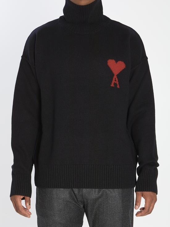 26FW 아미 ADC 터틀넥 스웨터 UKS839018 009 BLACK
