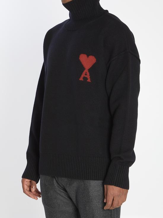 26FW 아미 ADC 터틀넥 스웨터 UKS839018 009 BLACK - AMI
