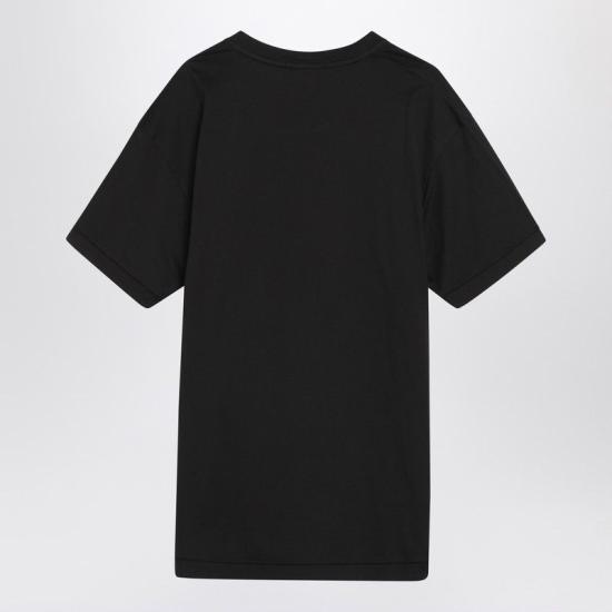 26FW 스톤 아일랜드 60/2 컴퍼스 패치 코튼 저지 슬림 핏 티셔츠 S152100027S0013 V0029 BLACK - STONE ISLAND