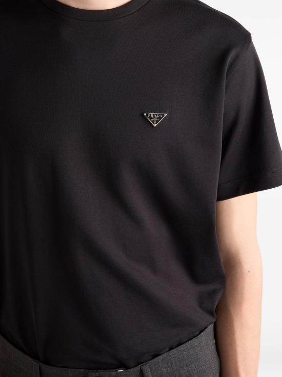 26FW 프라다 반팔 티셔츠 UJN954OOO240 F0002 BLACK - PRADA