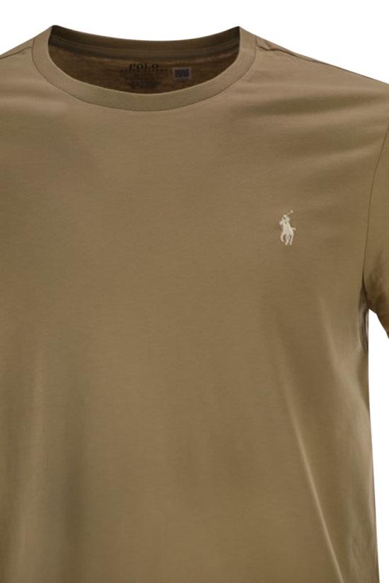 26FW 폴로 랄프로렌 포니로고 자수 반팔 티셔츠 710671438 329 KHAKI - POLO RALPH LAUREN