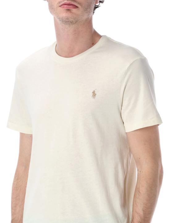26FW 폴로 랄프로렌 포니로고 자수 반팔 티셔츠 710671438 350 CREAM - POLO RALPH LAUREN