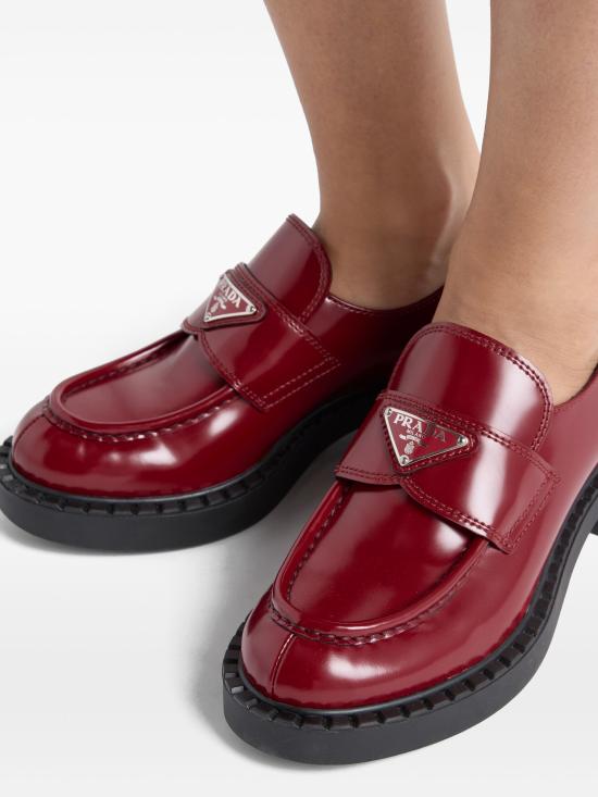 26SS 프라다 초콜릿 브러쉬드 레더 로퍼 1D246MFG050ULS F0003 MORO - PRADA