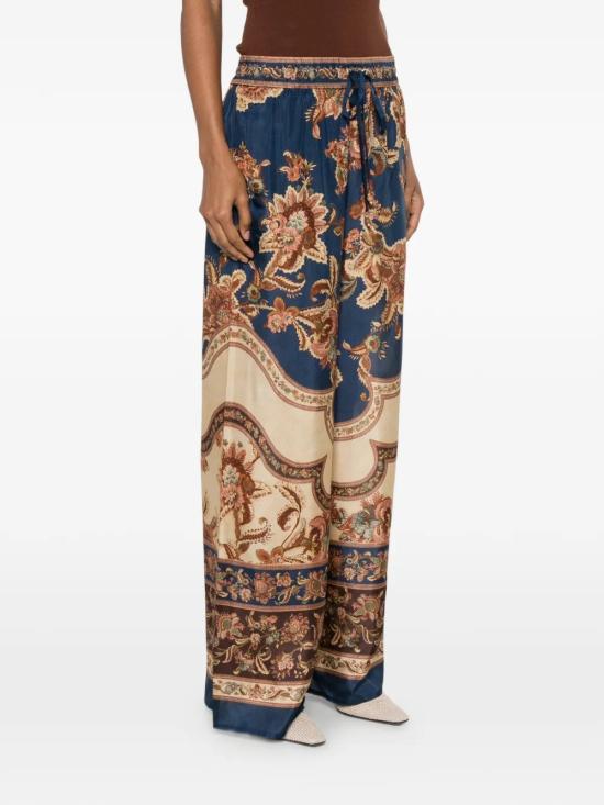 26FW 짐머만 스트레이트 팬츠 8279PSS261 NAVY JACOBEAN NJCO - ZIMMERMANN