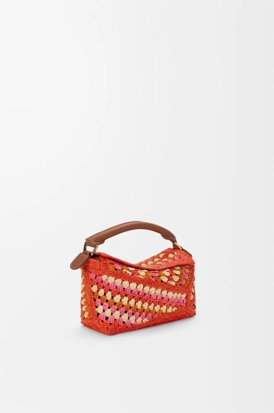 26SS 로에베 미니 퍼즐 엣지 백 A510P88X61 0520 BRIGHT ORANGEPINK 0520 BRIGHT ORANGE PINK - LOEWE