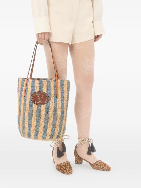 26SS 발렌티노 가라바니 토트백 WB0R37UHK C8C NATURALEAZZURROCAMELSELLERIA C8C NATURALE AZZURRO CAMEL SELLERIA - VALENTINO GARAVANI