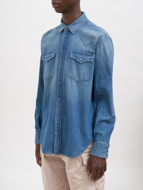26SS 돈답 긴팔 셔츠 NUC343RDF0272UMF6800 BLUE - DONDUP