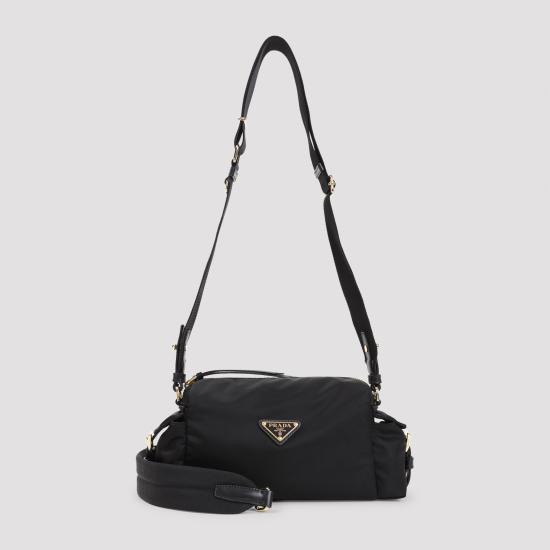 26FW 프라다 익스플로어 스몰 리나일론 및 가죽 숄더백 1BH232VNOORDLN F0002 BLACK - PRADA