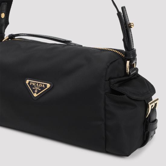 26FW 프라다 익스플로어 스몰 리나일론 및 가죽 숄더백 1BH232VNOORDLN F0002 BLACK - PRADA