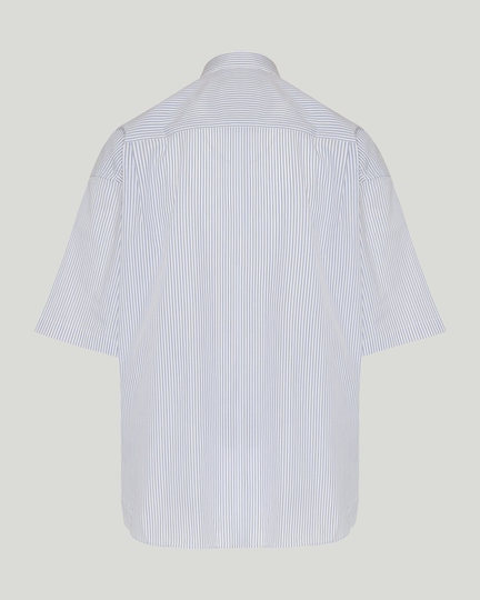 26SS 꼼데가르송 반팔 셔츠 HQB020S26 WHITENAVY - COMME DES GARCONS