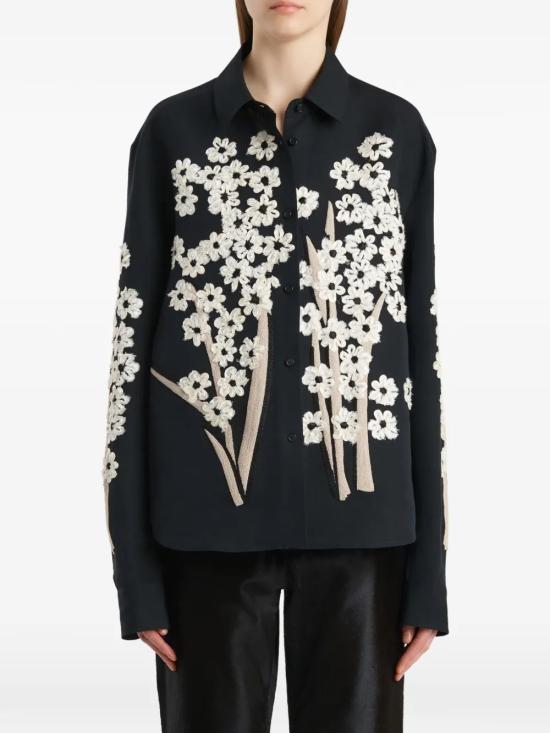 26SS 케이트 아르고 오간자 실크 셔츠 아르고 오간자 실크 셔츠 2477385200 NEGRO - KHAITE