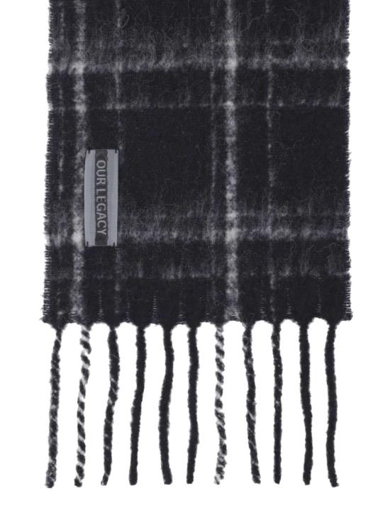 26FW 아워레가시 에스테이트 스카프 A4248EBFBLACK FUZZY ALPACA CHECK - OUR LEGACY