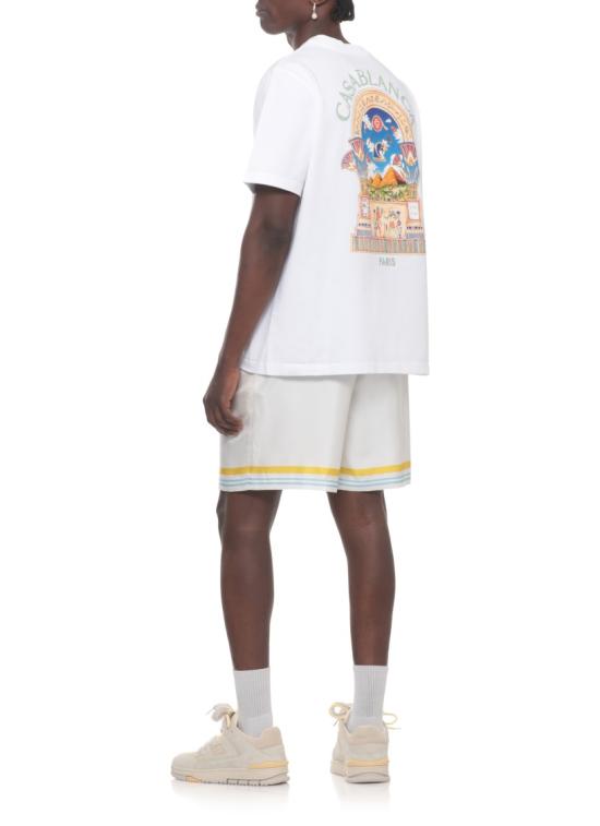 26FW 카사블랑카 반팔 티셔츠 MPF26JTS00108WHITE JERSEY - CASABLANCA