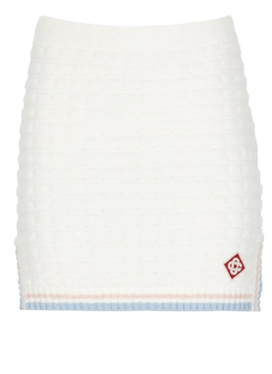 26FW 카사블랑카 미디 스커트 WPF26KW103401COTTON BLEND White