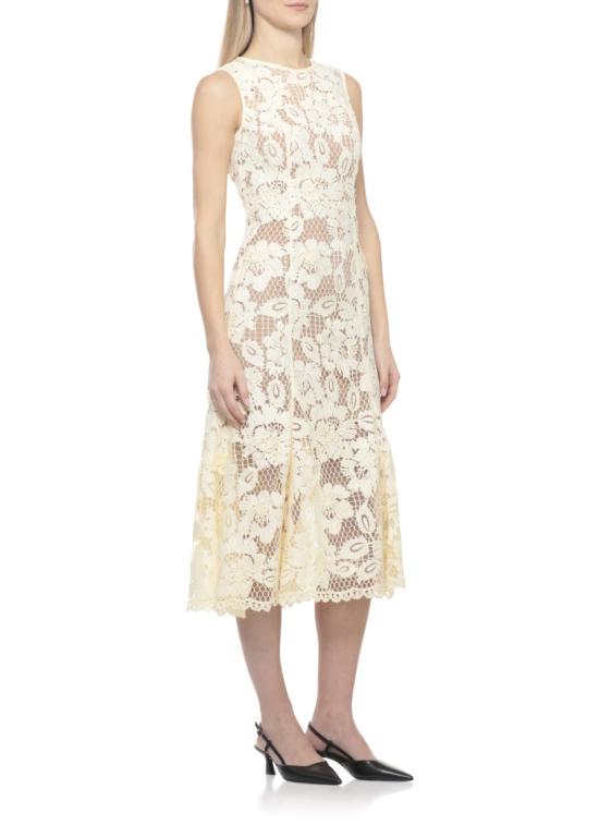 26SS 셀프 포트레이트 미디 원피스 SS26094MYYELLOW CROCHET LACEYELLOW Neutrals - SELF PORTRAIT