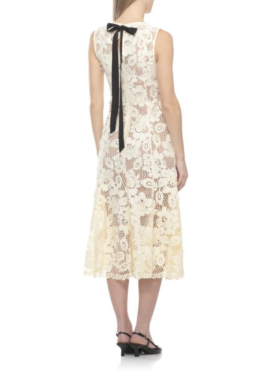 26SS 셀프 포트레이트 미디 원피스 SS26094MYYELLOW CROCHET LACEYELLOW Neutrals - SELF PORTRAIT