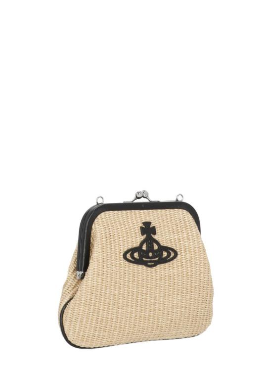 26SS 비비안웨스트우드 레더 스트랩 플랩 클러치 파우치 4B01001GWW01D0B402 Neutrals - VIVIENNE WESTWOOD